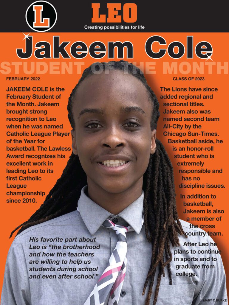 Student of the Month Leo High School